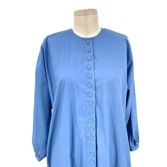 Marvin Ruby Frankie Midi‎ Button Front Dress in Lake Blue Size XS - Picture 3 of 9